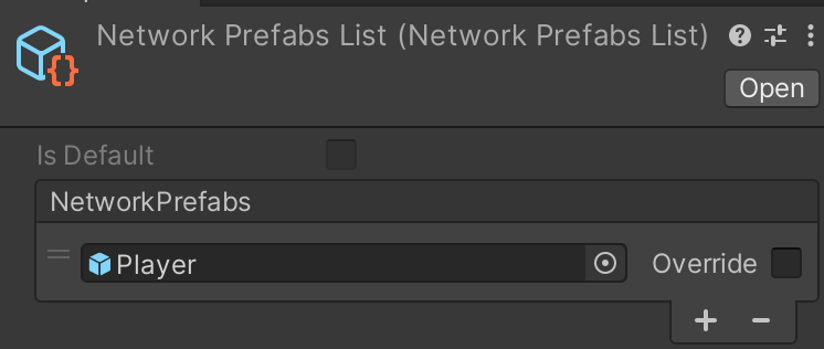 Network Prefabs List